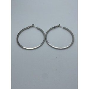 Medium Size Hoop Earrings, Hoop Earrings, Silver Hoop Earrings, Steel Hoop